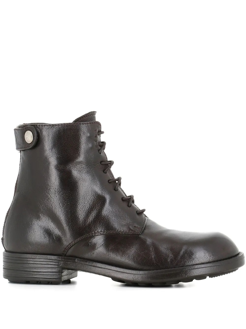 Officine Creative lace-up combat boots Brown