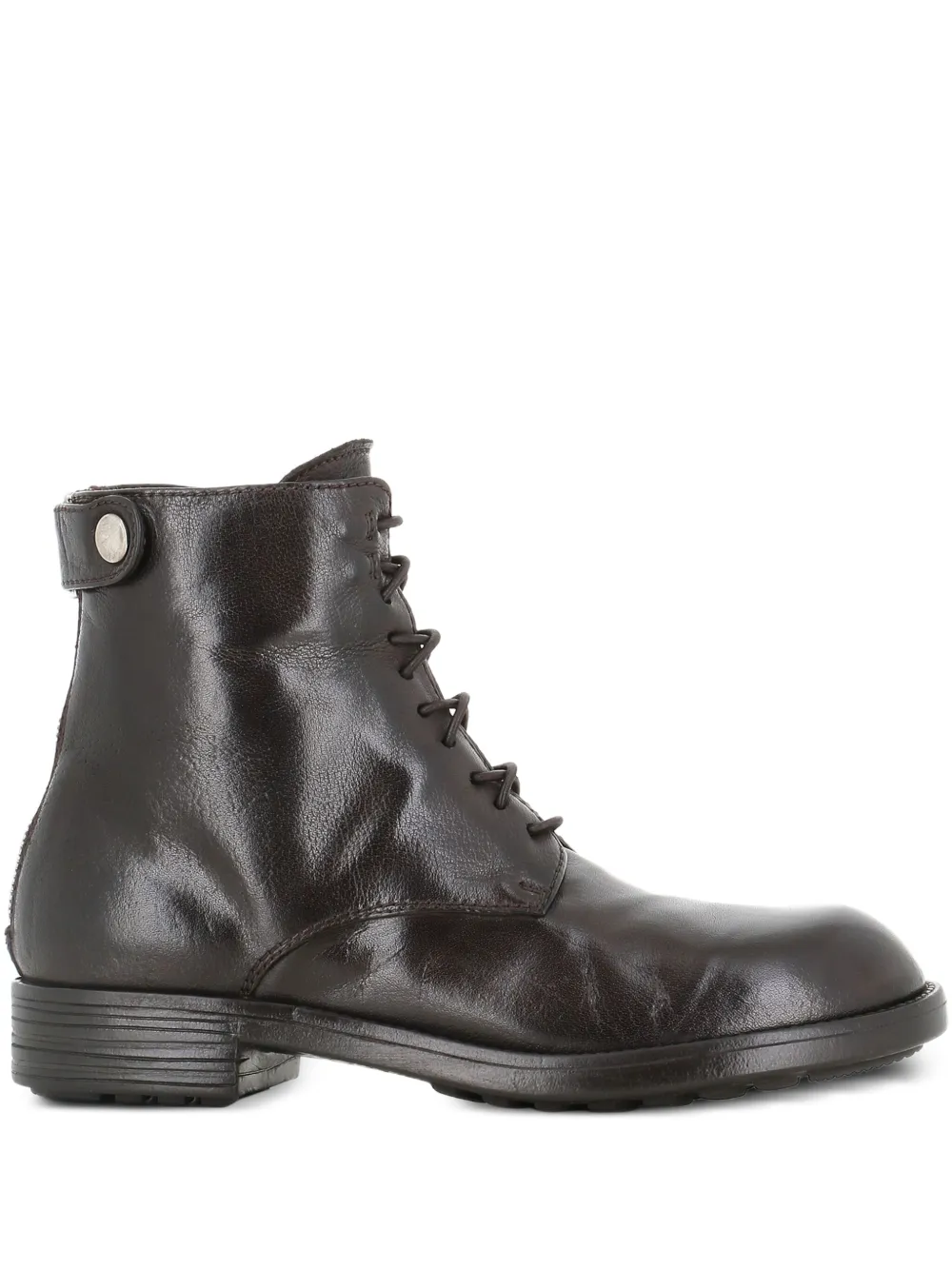 Officine Creative lace-up combat boots Brown