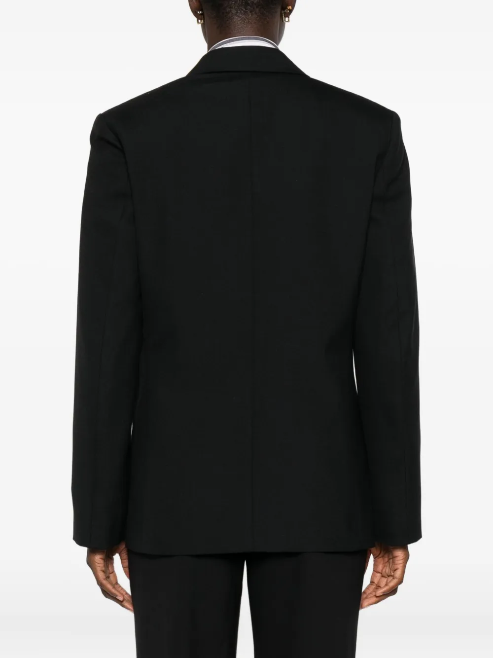 Alberta Ferretti Blazer met enkele rij knopen Zwart