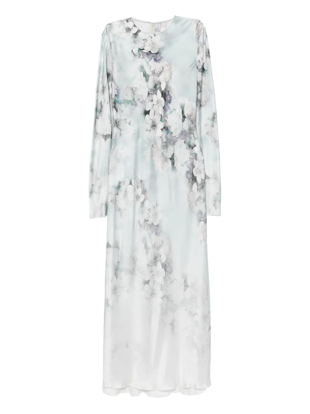 floral-print long-sleeved day dress