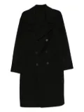 Yves Salomon double-breasted patch-pockets coat - Black