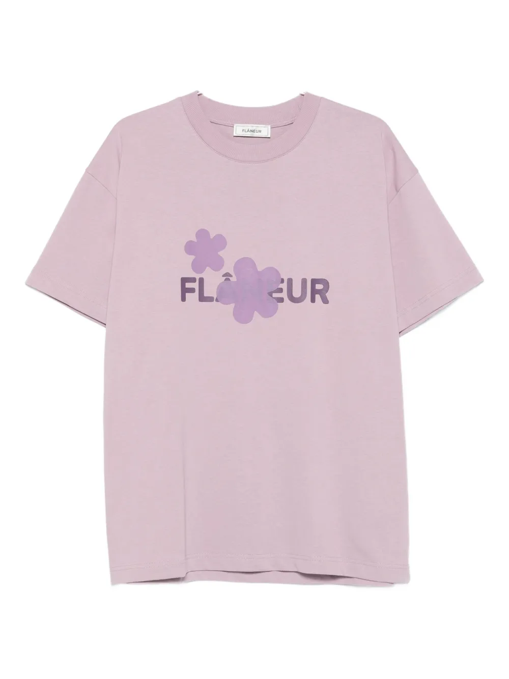 Flâneur Logo-print Cotton T-shirt In Purple
