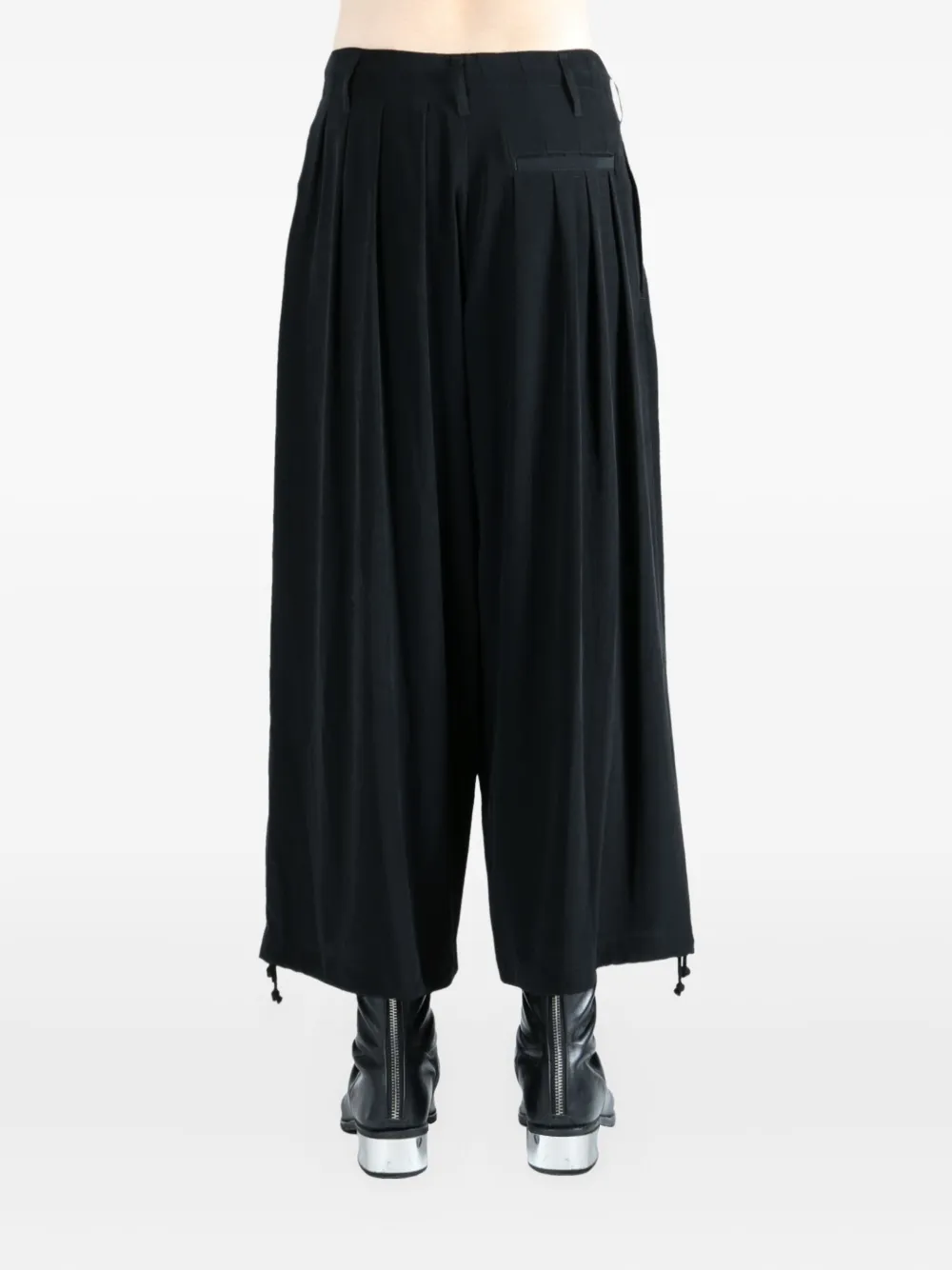 Yohji Yamamoto pleated trousers Zwart
