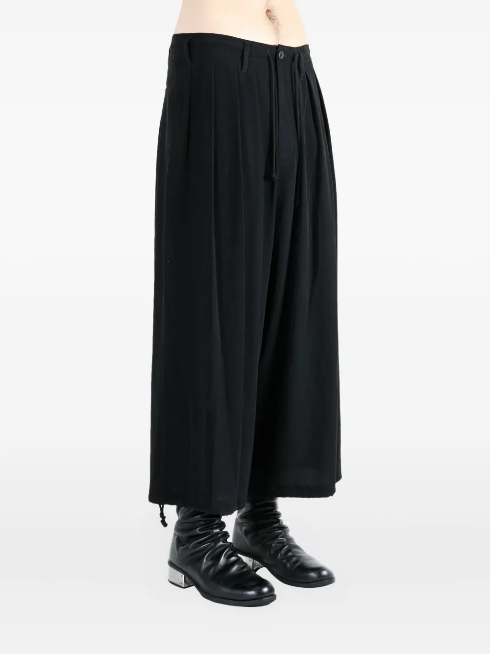 Yohji Yamamoto pleated trousers Zwart