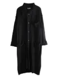 Yohji Yamamoto buttoned patch-pocket coat - Black