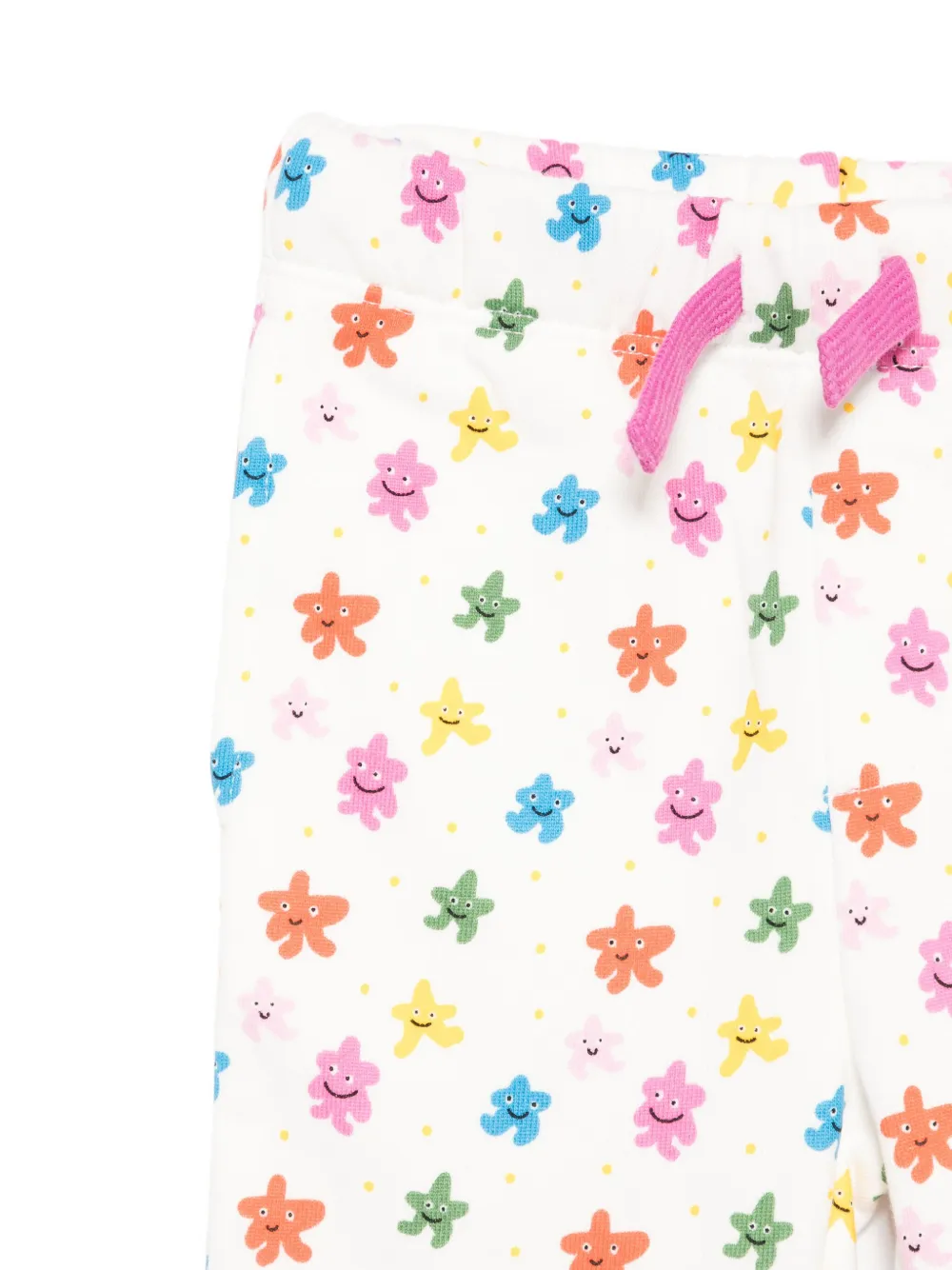 Stella McCartney Kids Broek met sterprint en trekkoord Wit