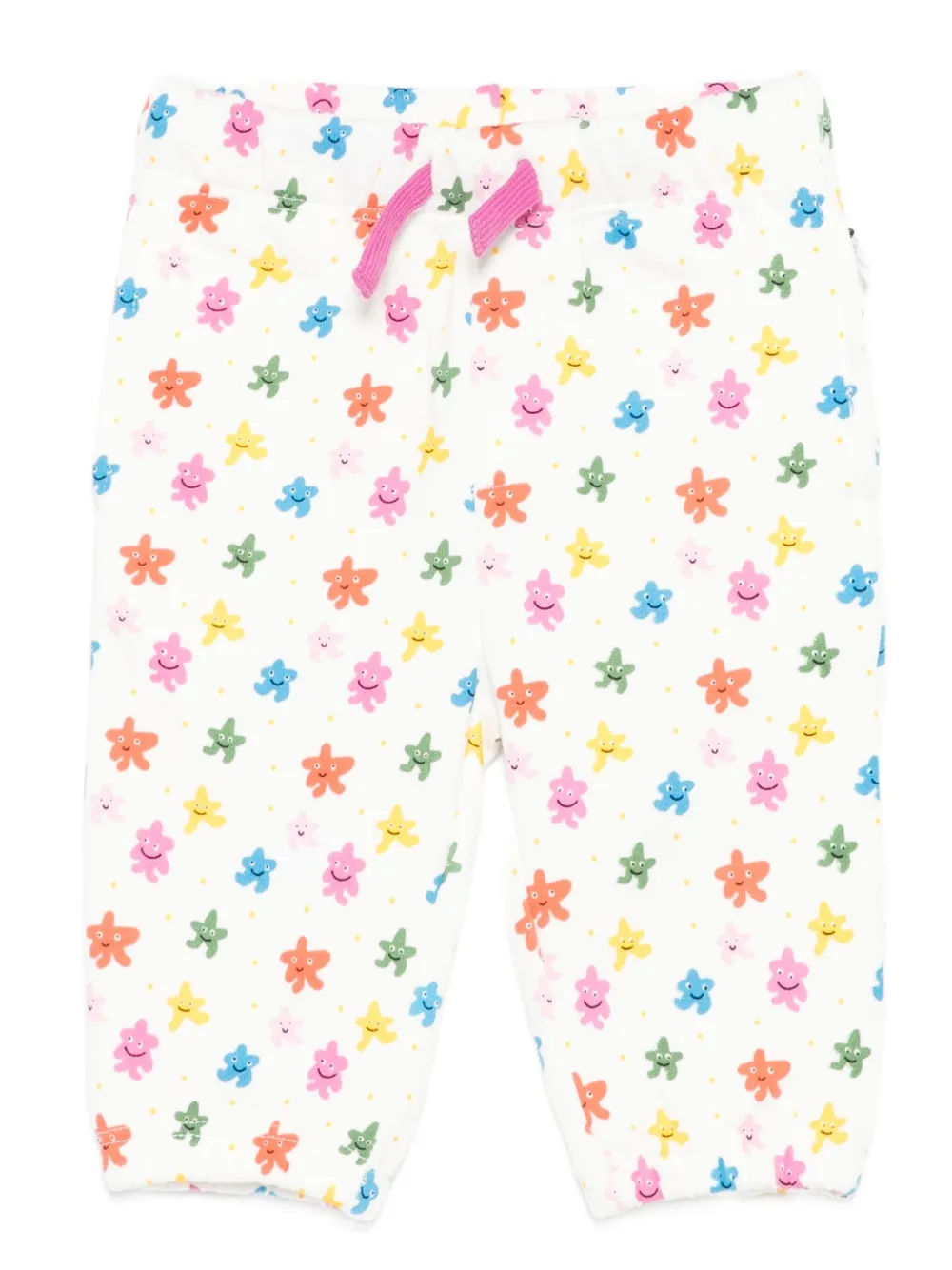 Stella McCartney Kids Broek met sterprint en trekkoord Wit