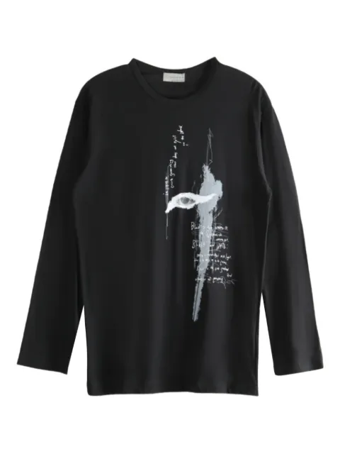 Yohji Yamamoto printed long-sleeve T-shirt