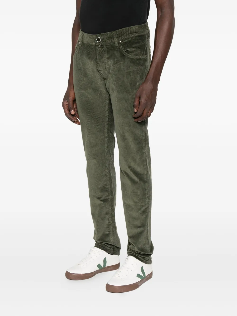 Jacob Cohen Corduroy Trousers In Green