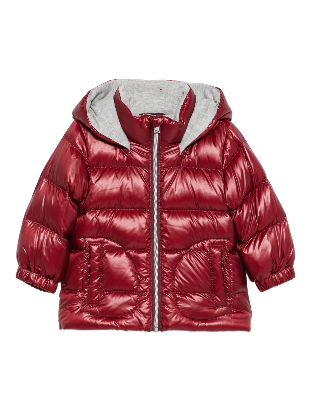 Herno Kids Gevoerd jack met capuchon Rood