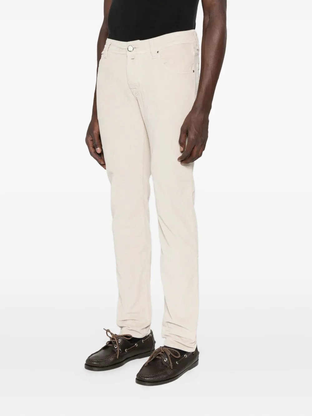 Jacob Cohën Ribfluwelen broek met vijf zakken Beige