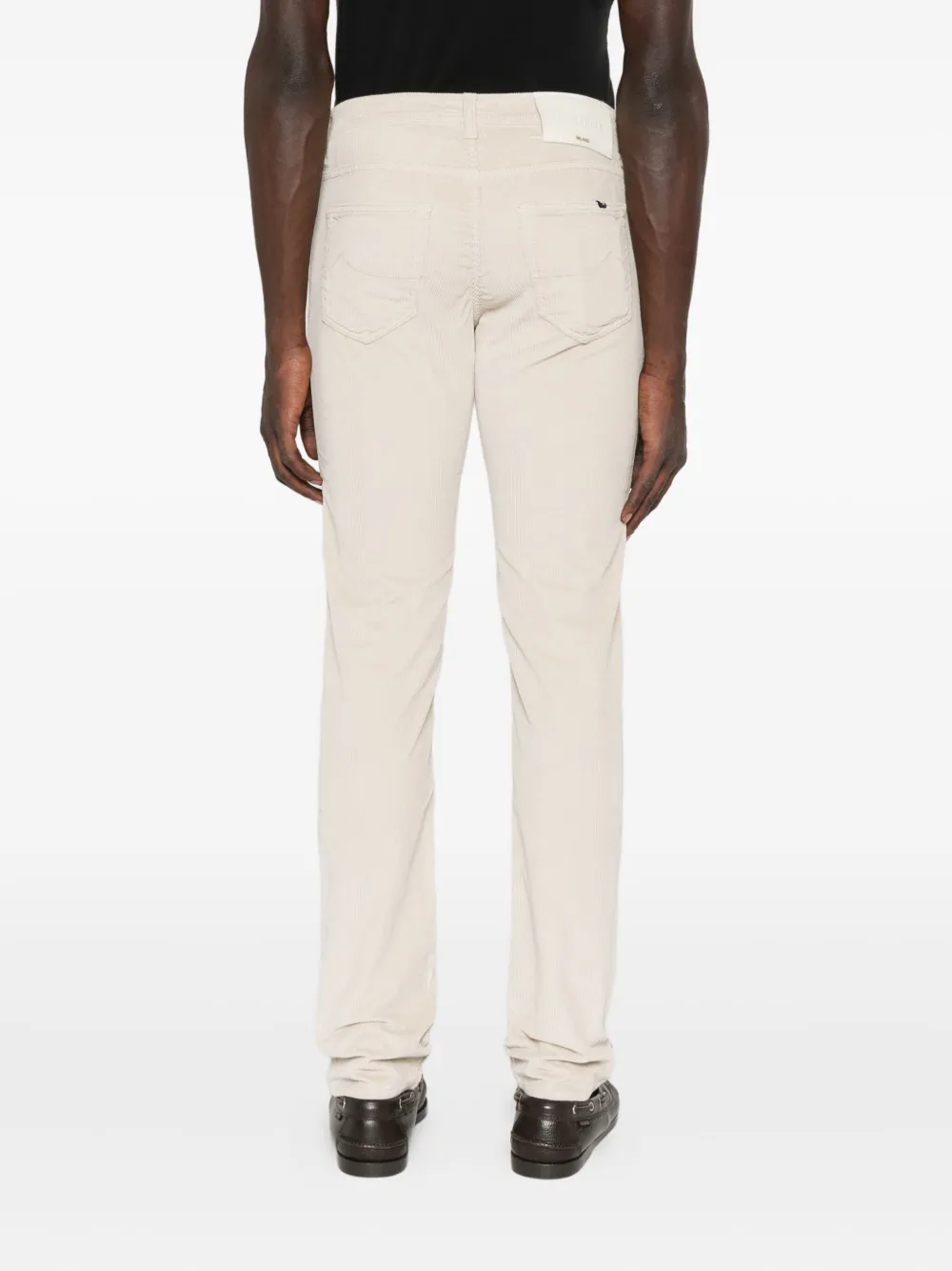 Jacob Cohën Ribfluwelen broek met vijf zakken Beige