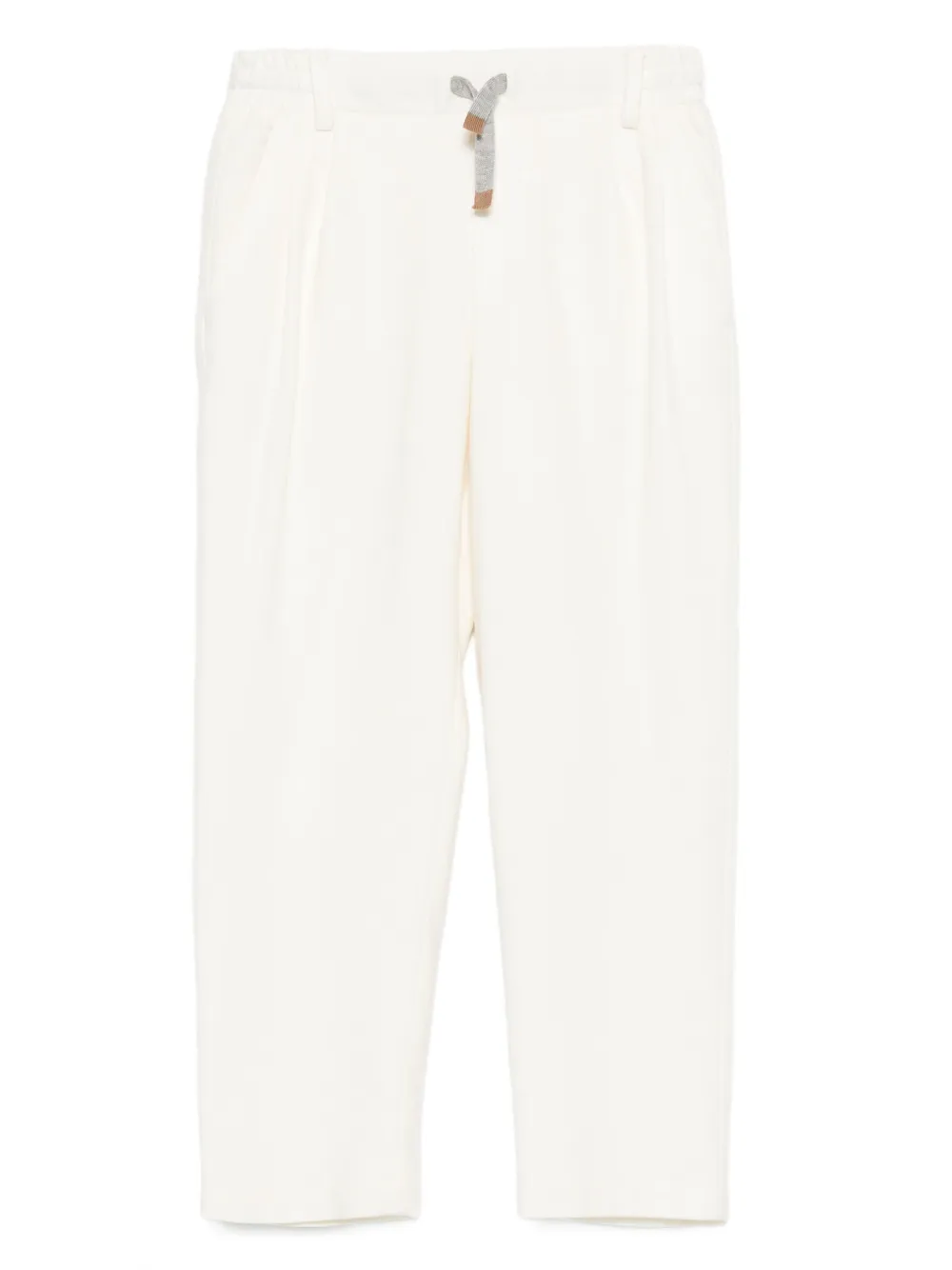 Eleventy Kids' Drawstring Trousers In White