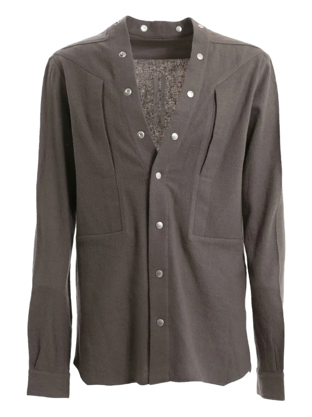 Rick Owens button-fastening panelled cardigan | Brown | Image 1