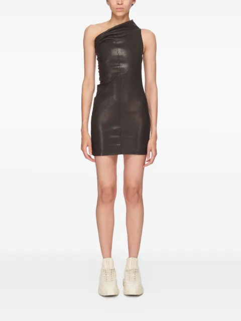 Rick Owens draped one-shoulder mini dress