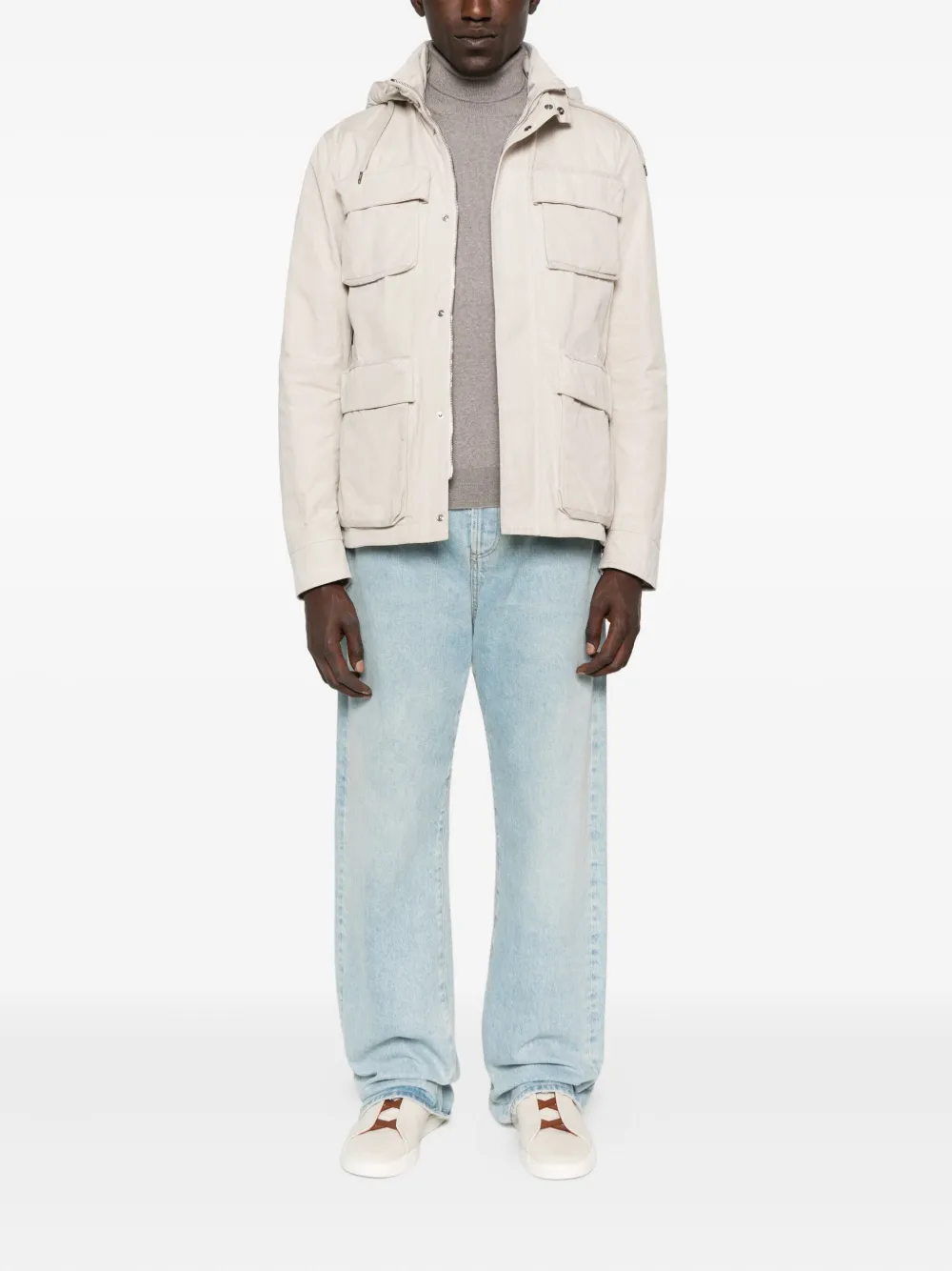 Herno Jack met capuchon en zak Beige