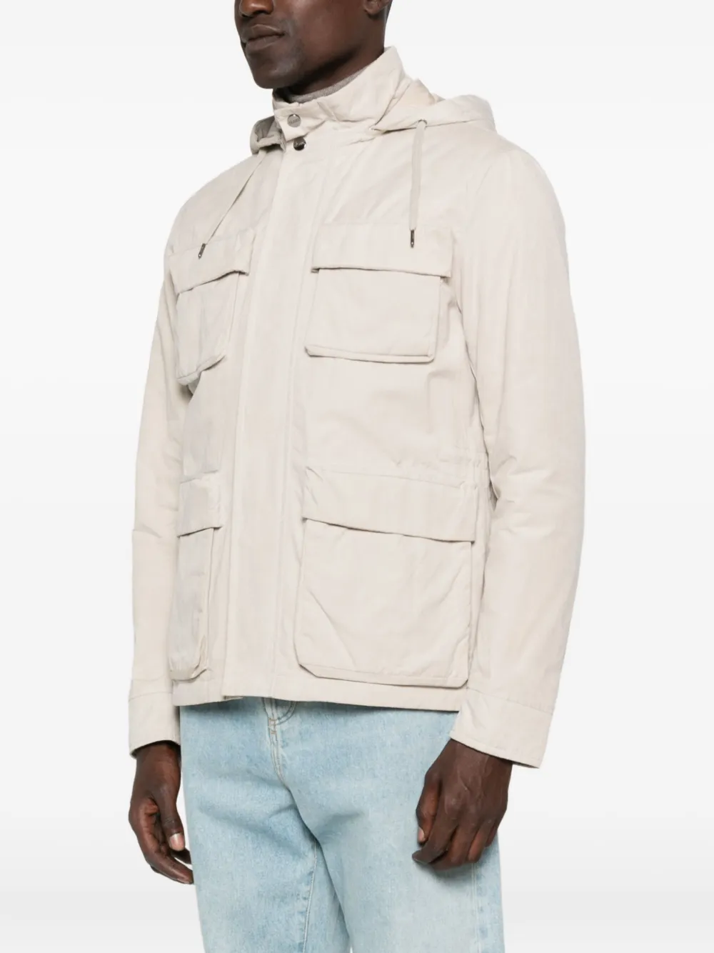 Herno Jack met capuchon en zak Beige
