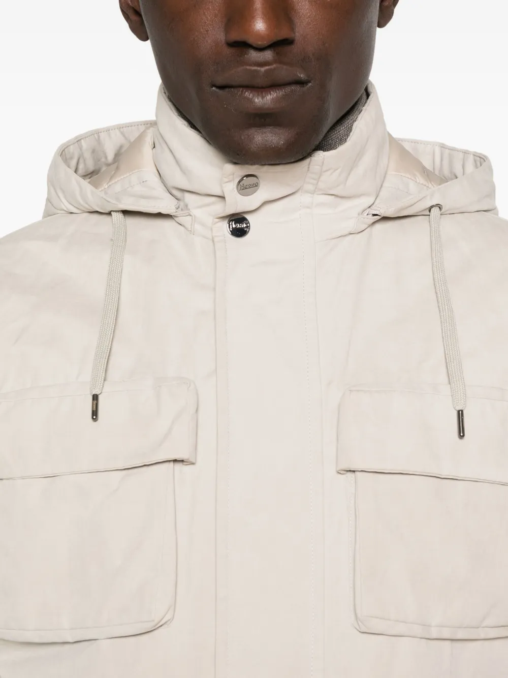 Herno Jack met capuchon en zak Beige