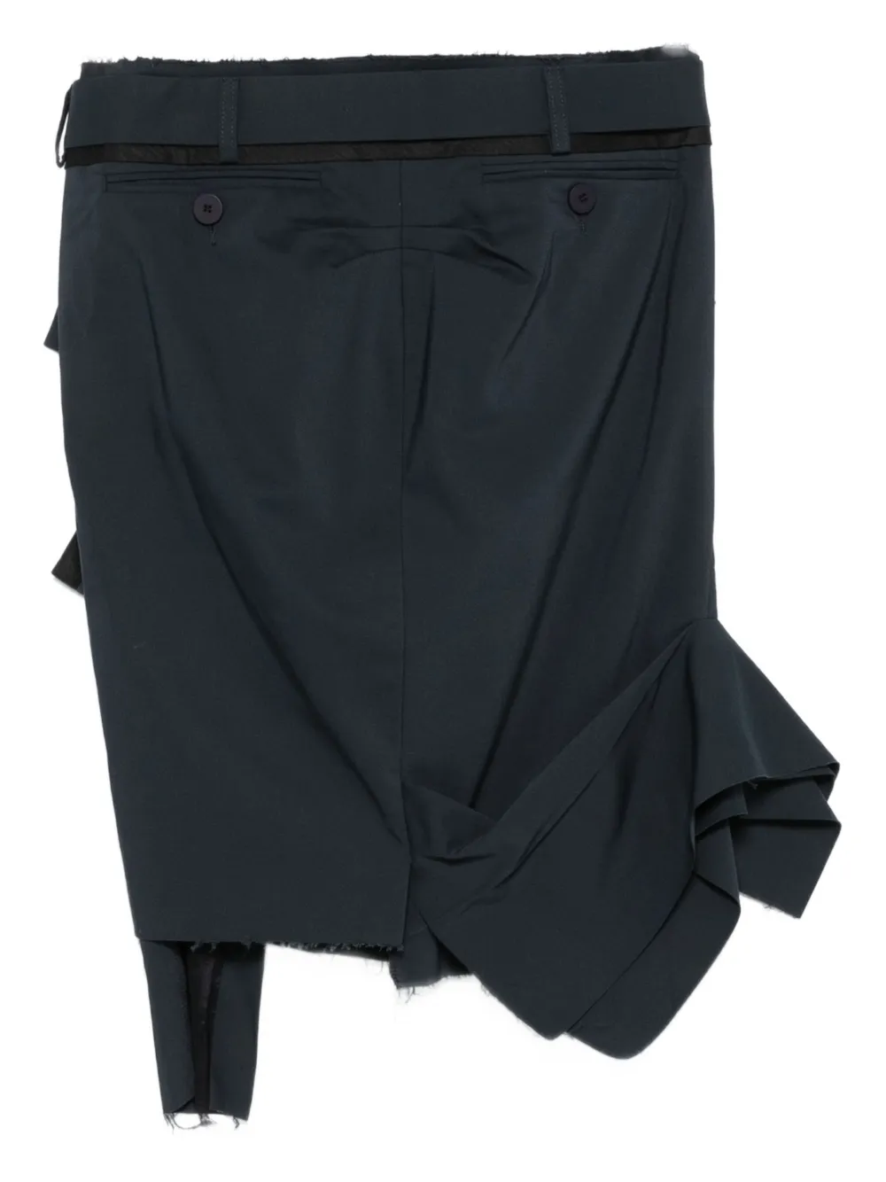 Ottolinger drape ruffled mini skirt - Blauw