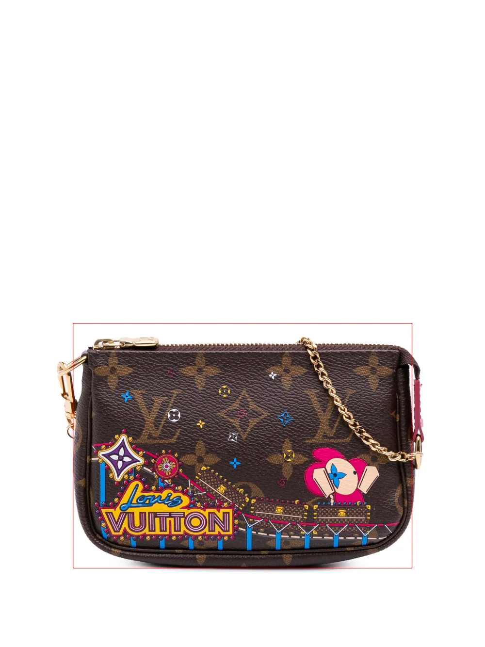 Louis Vuitton Pre-Owned 2020 モノグラム ヴィヴィアン クリスマス ローラーコースター ミニ ポシェット Louis Vuitton Pre-Owned 2020 モノグラム ヴィヴィアン クリスマス ローラーコースター ミニ ポシェット