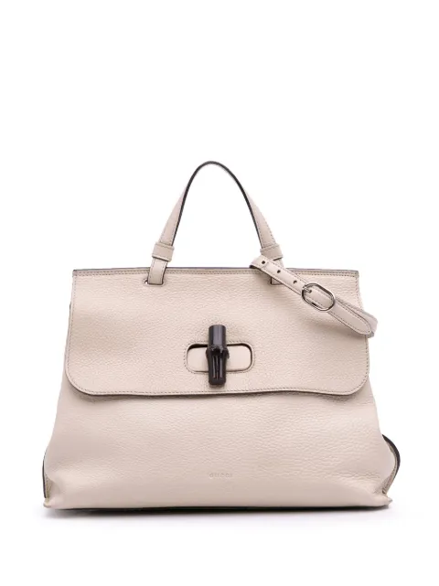 Gucci Pre-Owned 2016-2025 Medium Leather Bamboo Daily satchel