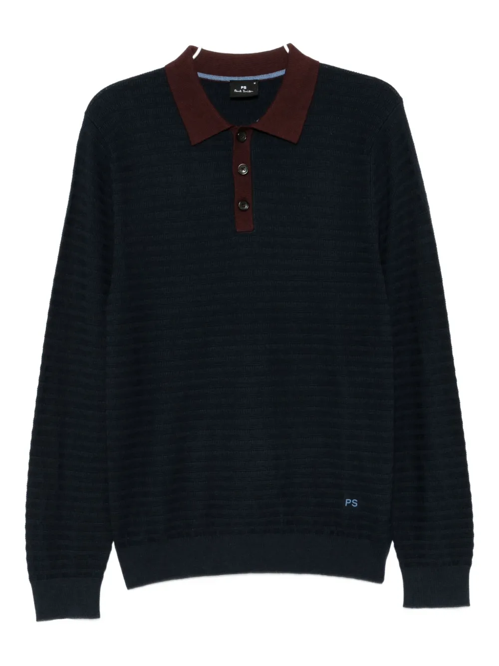 Ps By Paul Smith Contrasting Polo Shirt In Black