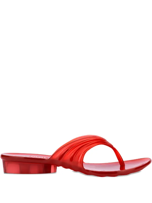 Melissa x Diesel フラットサンダル | レッド | FARFETCH JP