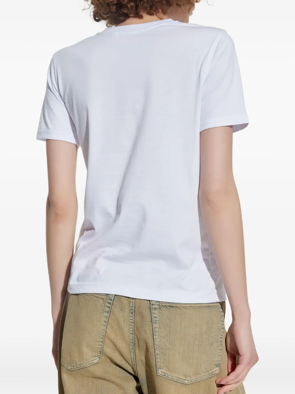 Diesel oval-embellished T-shirt Wit