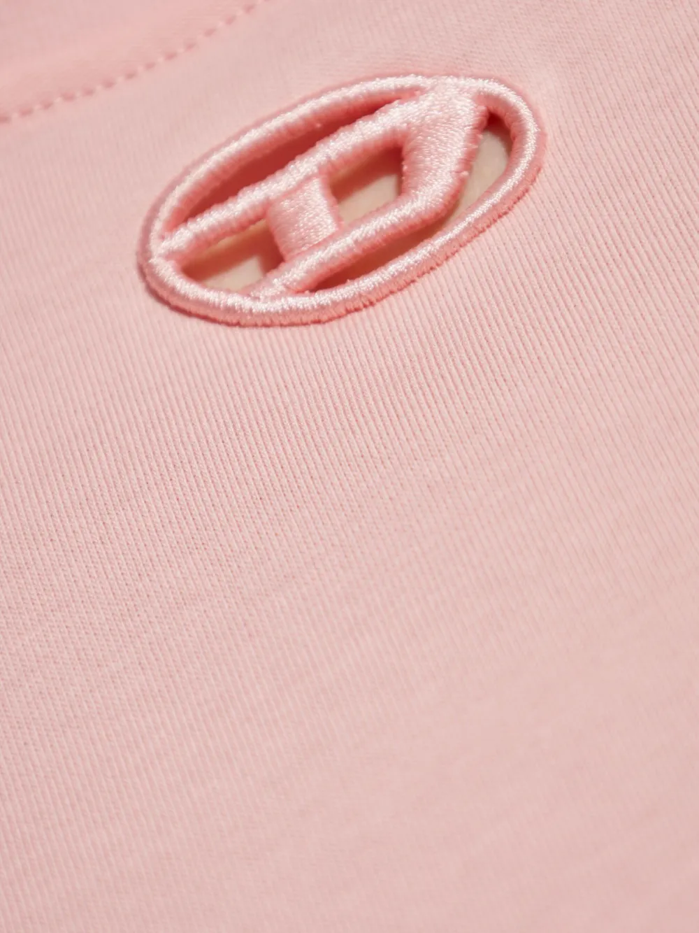 Diesel oval-logo cotton t-shirt Roze
