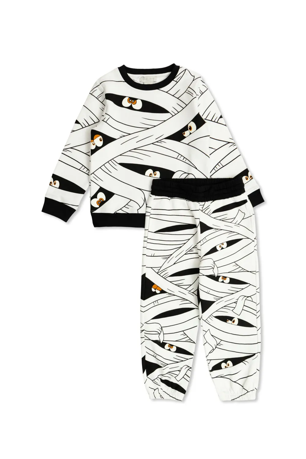 Stella McCartney Kids all-over print ribbed tracksuit - Bianco