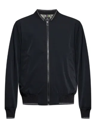 PS Paul Smith ジップアップ ボンバージャケット | ブラック | FARFETCH JP