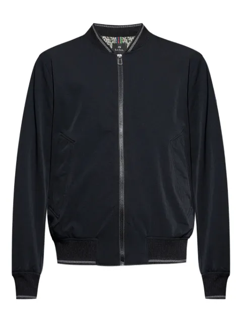 PS Paul Smith zip-fastening logo-plaque bomber jacket