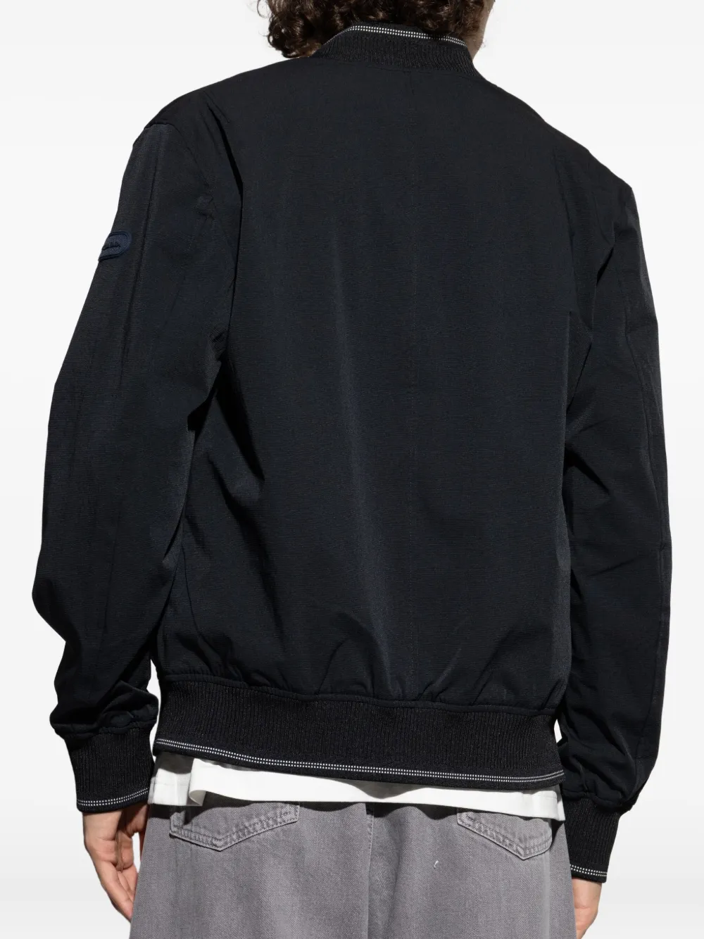 PS Paul Smith Bomberjack met logoplakkaat en ritssluiting Zwart