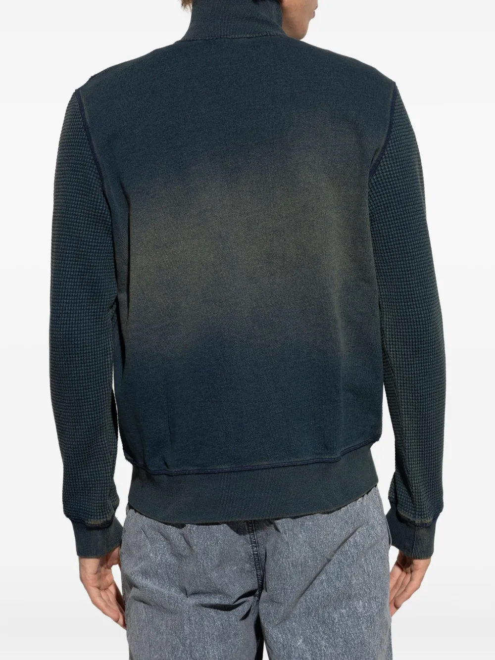Diesel Vest met wafelpatroon Blauw