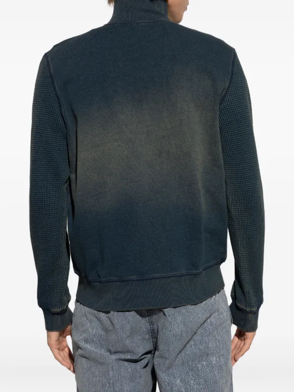 Diesel waffle-knit Cardigan | Blue | FARFETCH