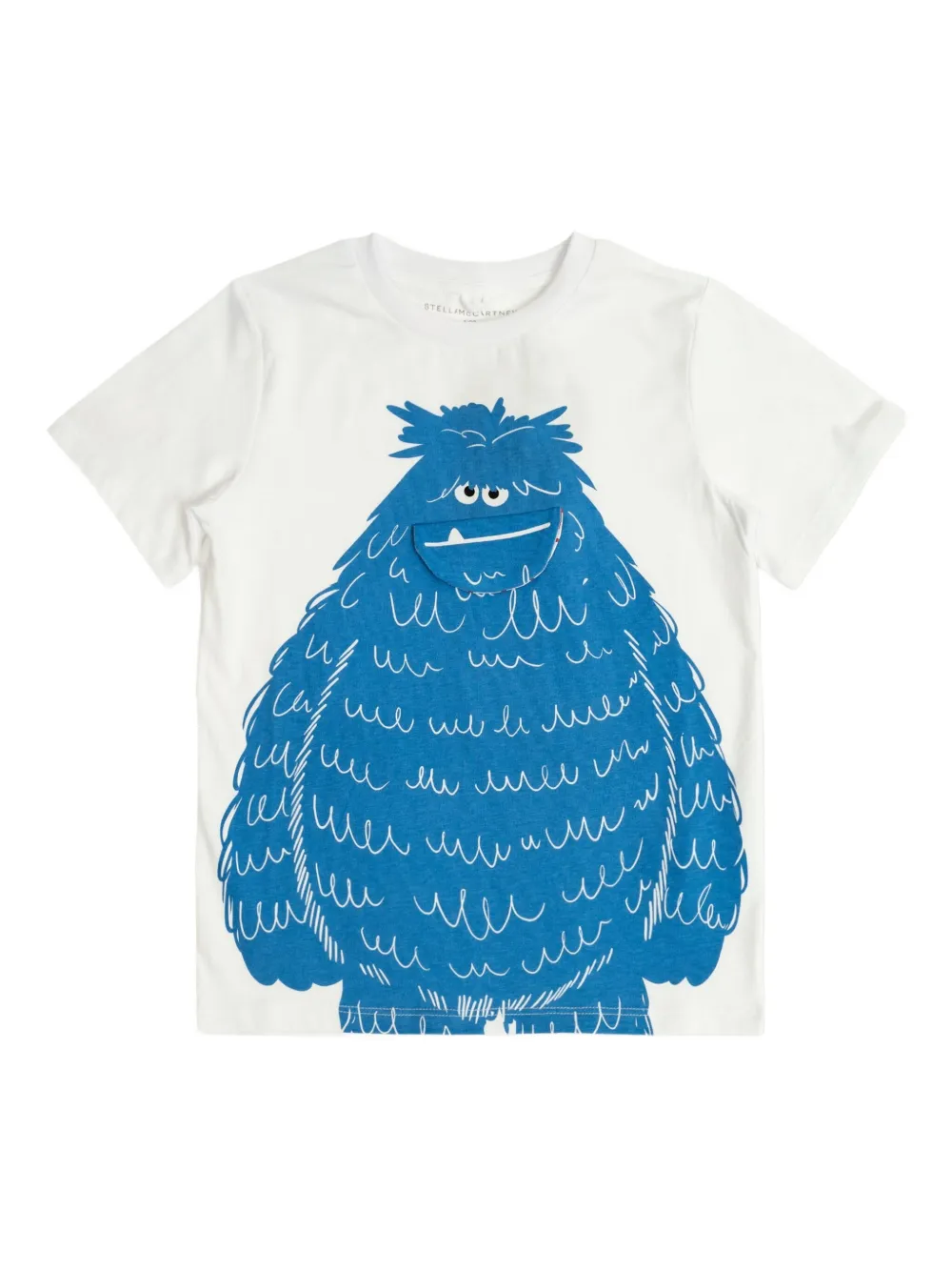 Stella McCartney Kids monster-print cotton T-shirt Wit