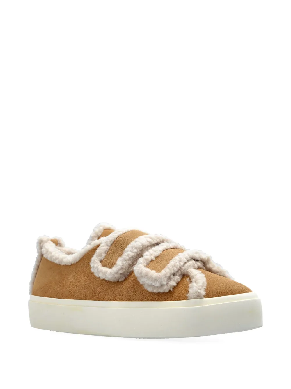 Inuikii trimmed touch-straps low-top sneakers Brown