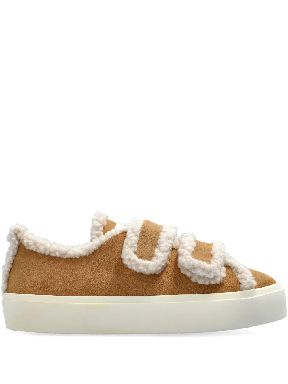 Inuikii trimmed touch-straps low-top sneakers Brown