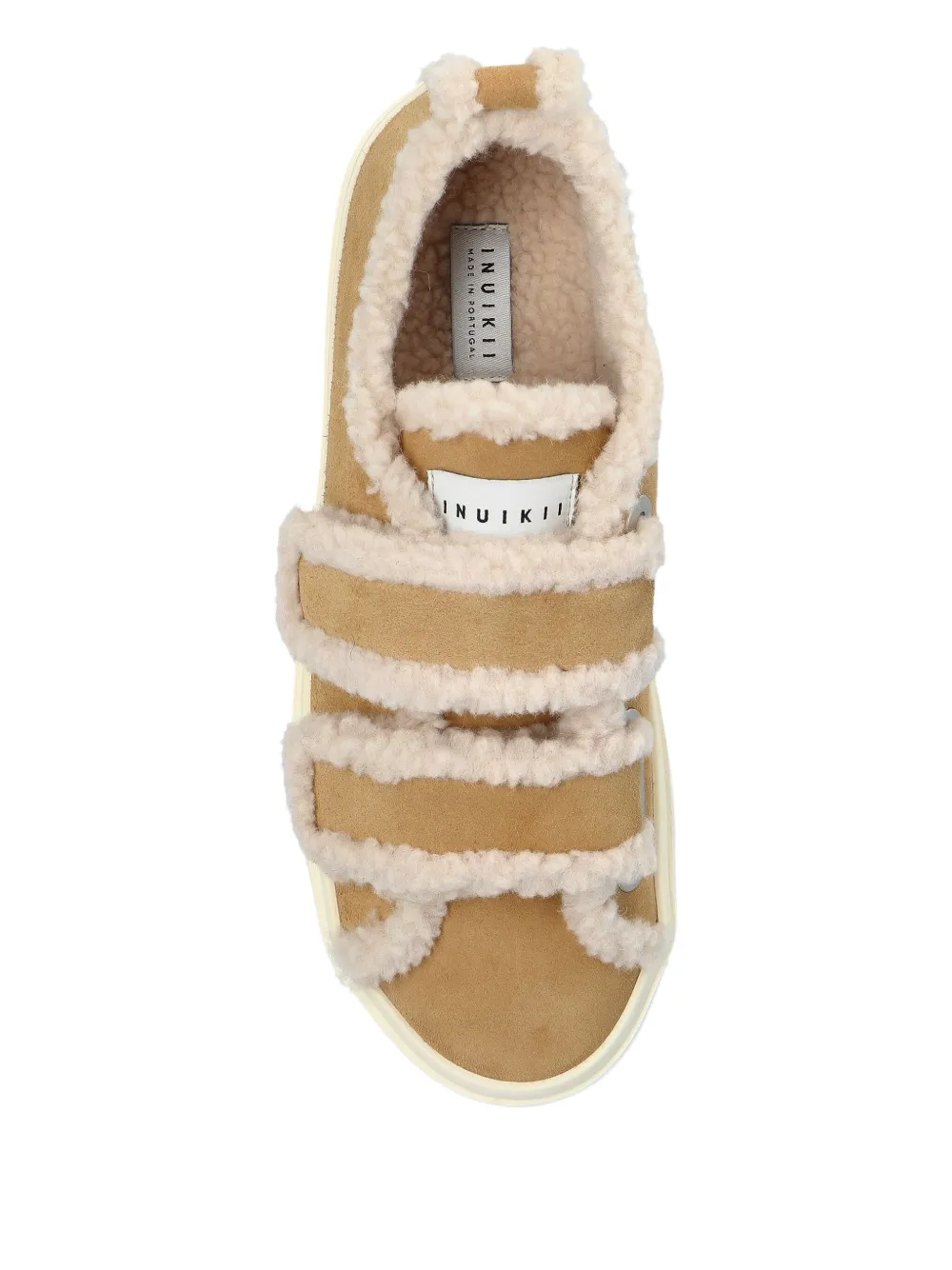 Inuikii trimmed touch-straps low-top sneakers Brown