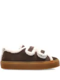 Inuikii shearling-trimmed suede sneakers - Brown