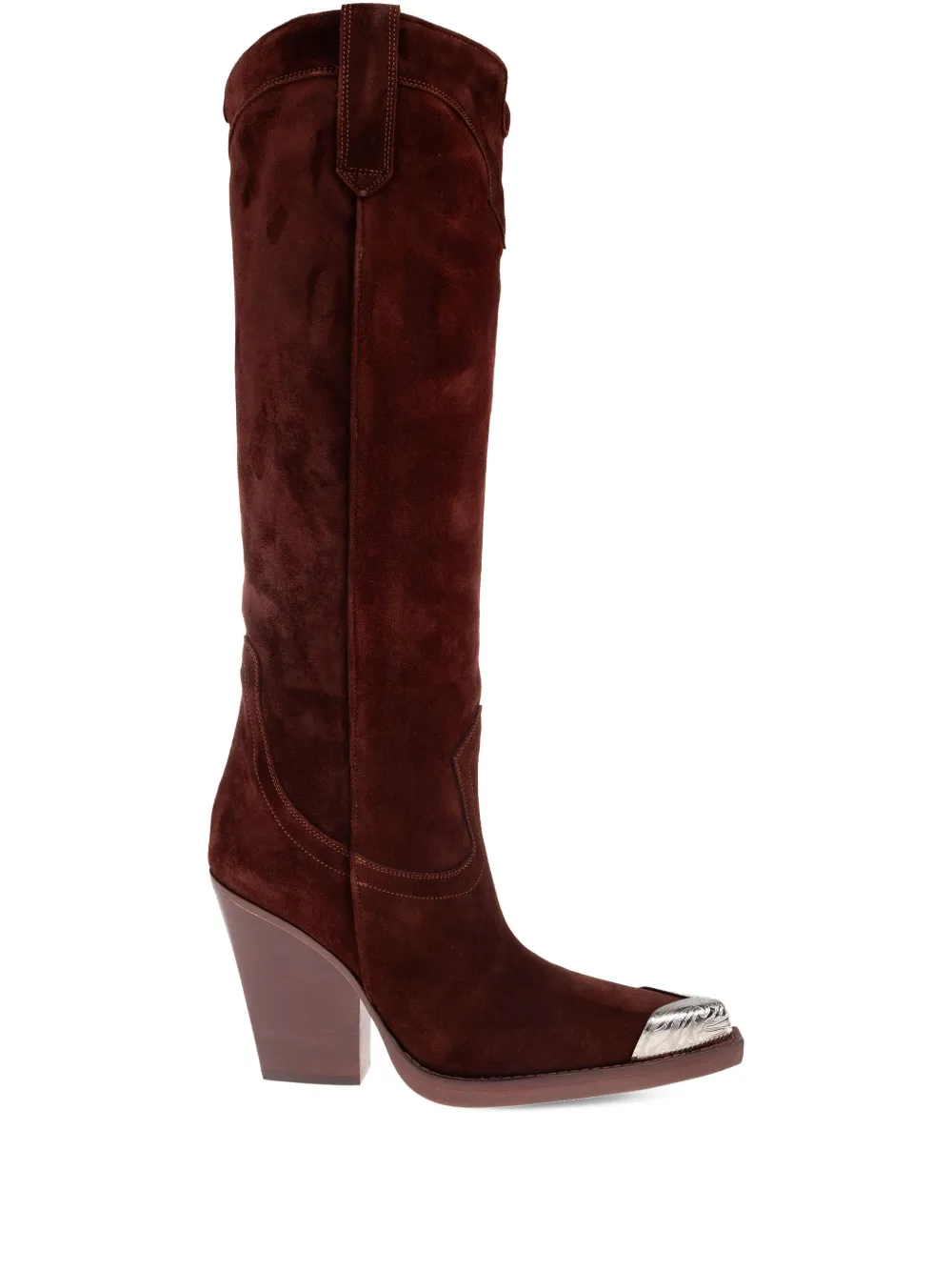 Paris Texas 10mm El Dorado metallic-toe suede boots Brown