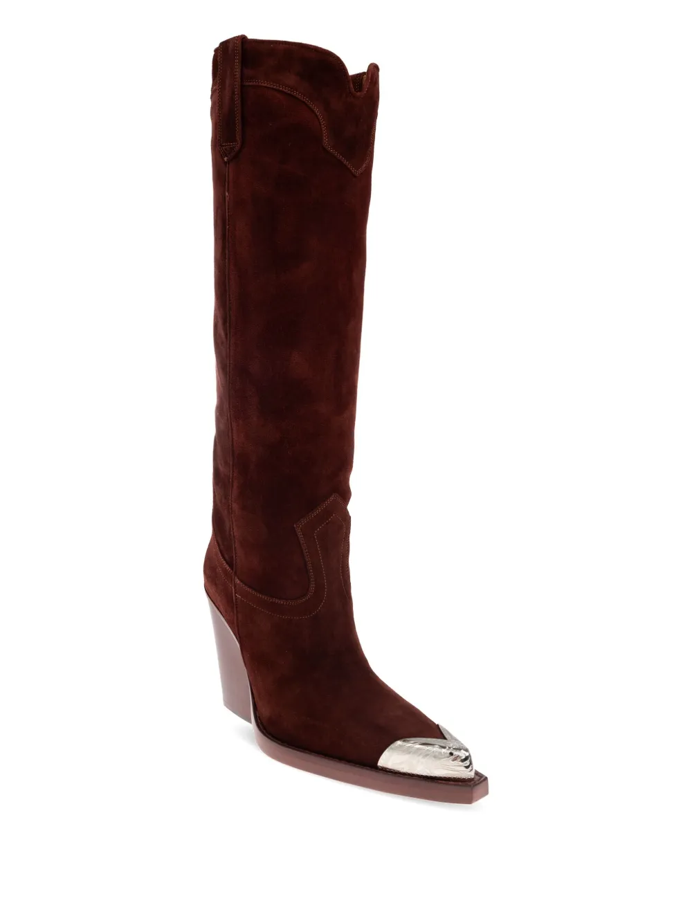 Paris Texas 10mm El Dorado metallic-toe suede boots Brown