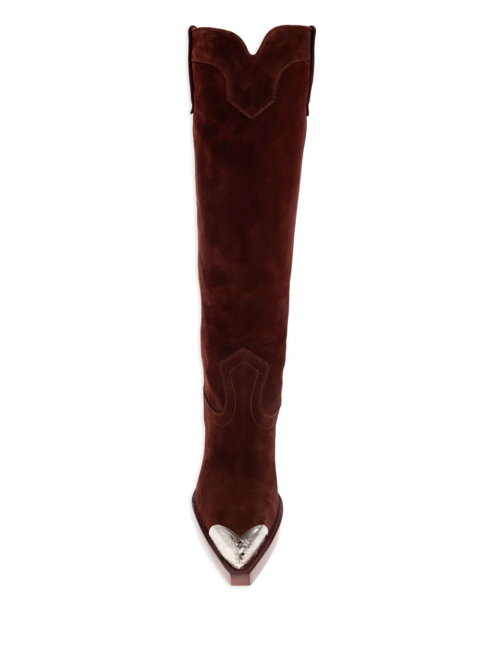 Paris Texas 10mm El Dorado metallic-toe suede boots Brown