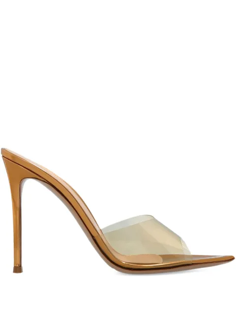 Gianvito Rossi 120mm Elle metallic pointed-toe sandals 