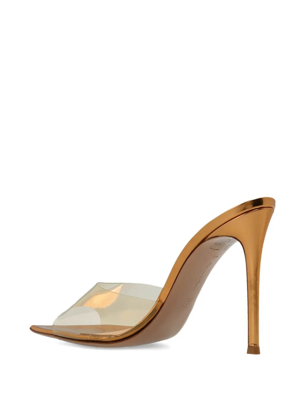Gianvito Rossi 120mm Elle Metallic Pointed-toe Sandals In Gold
