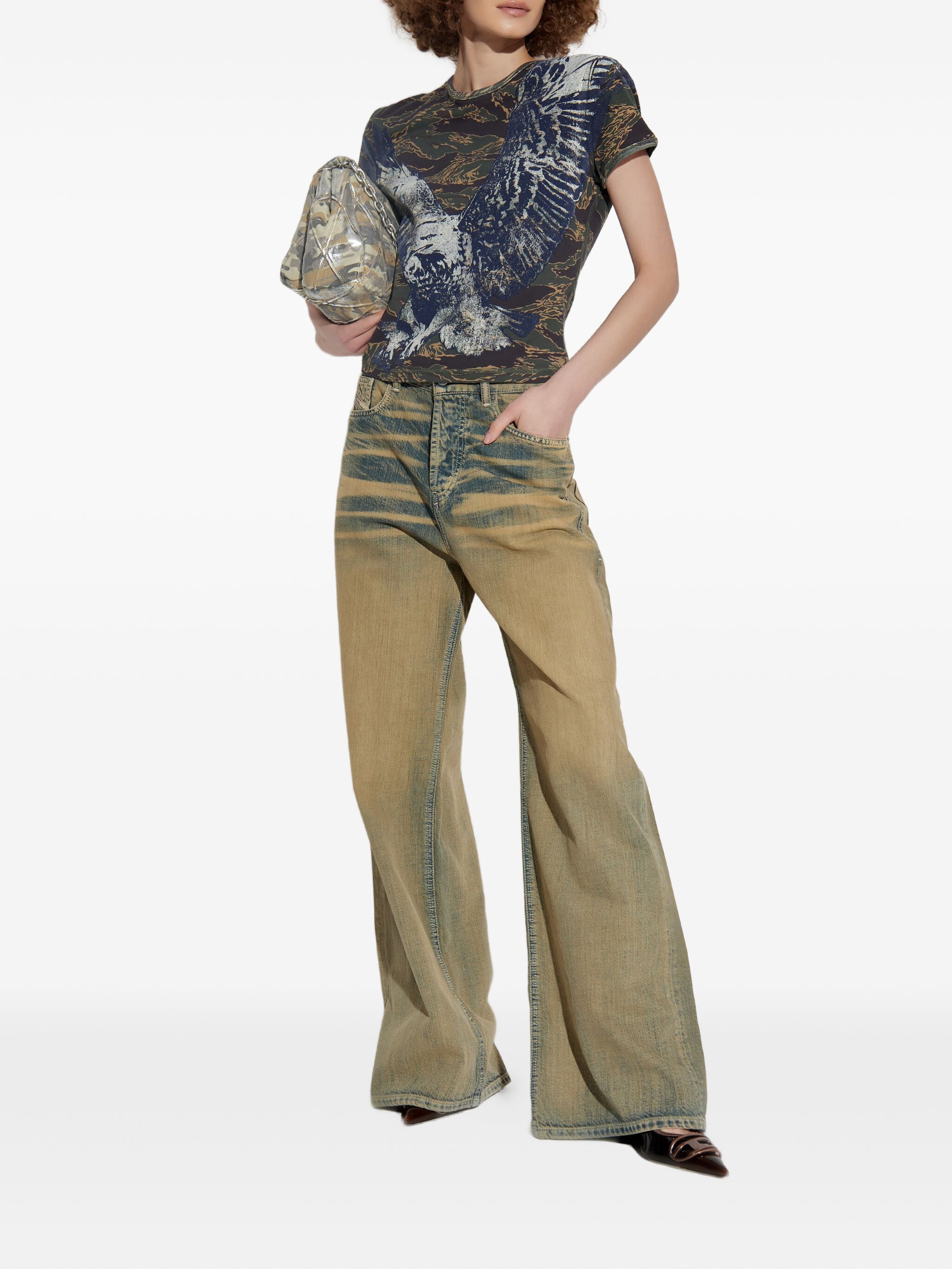 eagle-print camouflage T-shirt — Image 5