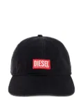Diesel logo-patch baseball cap - Black