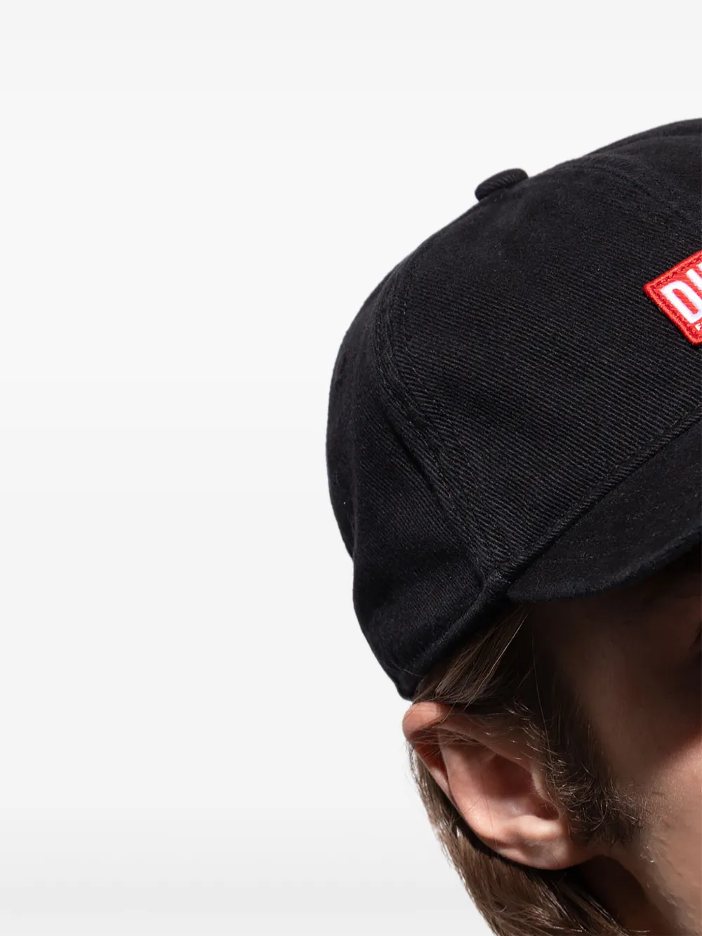 Diesel Honkbalpet met logopatch Zwart