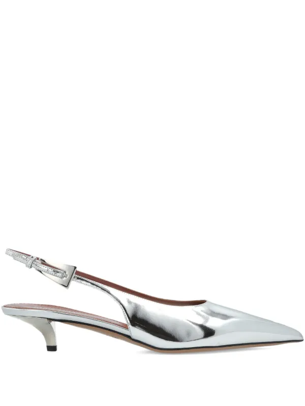 Paris Texas 35mm Slingback Pointed-toe Pumps in Grey