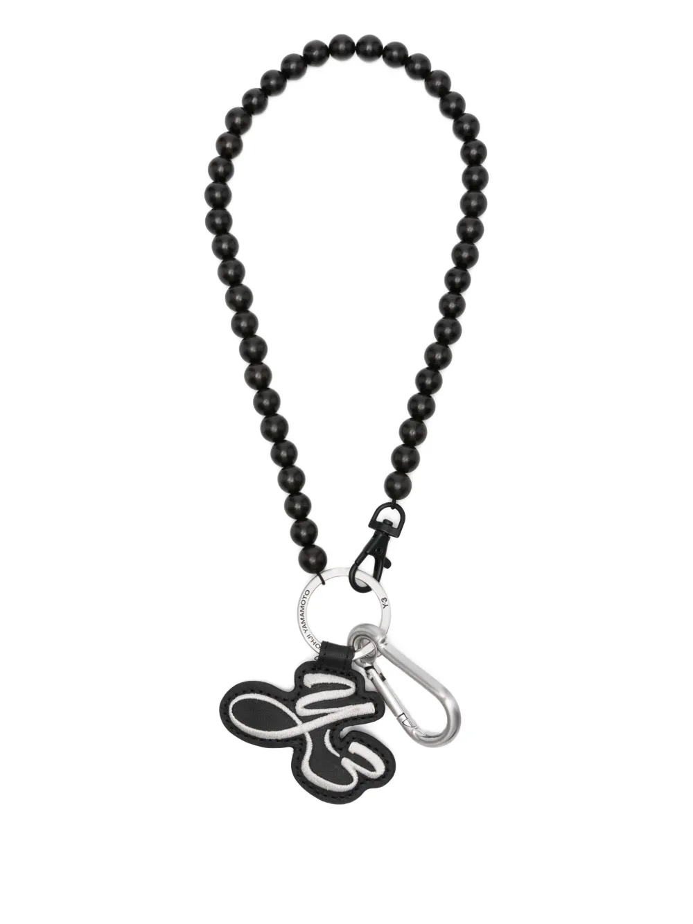 Y-3 logo-pendant keyring Zwart